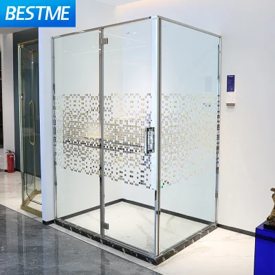 Foshan High Quality Gray Gun Stainless Steel Frame Xinyi Brand Shower Glass Door (Bl-B0118-C)