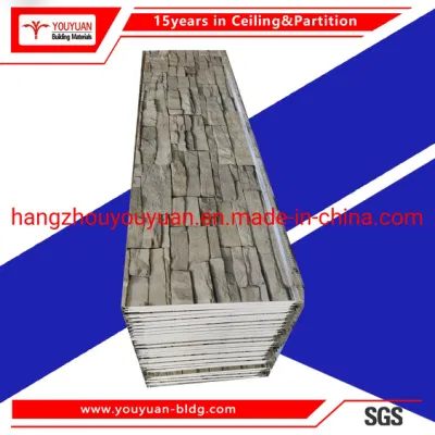 Building External Wall Decoration Material Embossed Metal Brick Pattern Wall Tile