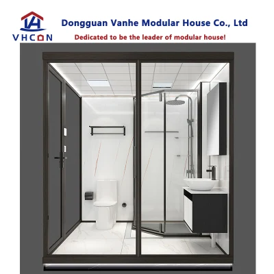 Low Price Luxury Portable Modular Shower Unit Indoor Prefabricated Complete Hotel Toilet Bathroom Pod for China
