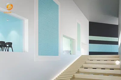 OEM Square CE Certification Decoration Sound Absorption Ceiling Board Acoustic Wall Tiles