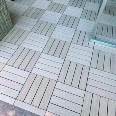 ISO Approved E0 Bammax Cartons Wall Cladding WPC Interlocking Deck Tiles
