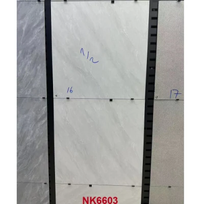 24X24 Marble Look White Color Porcelain Floor Tile Dark Grey Tile