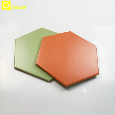 Porcelain Floor Wall Bathroom Kitchen Black White Hexagon Tile