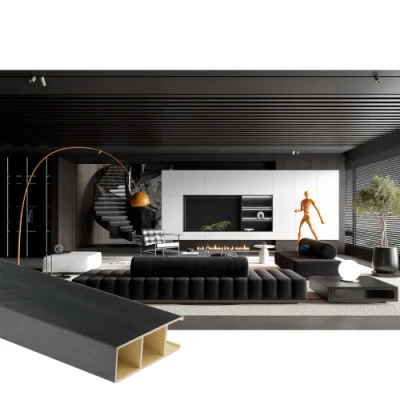 Western Living Room Decorated with PVC Ceiling Tiles