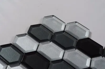 Decorative Commercial Kitchen Backsplash Silver Glass Mosaic Tile