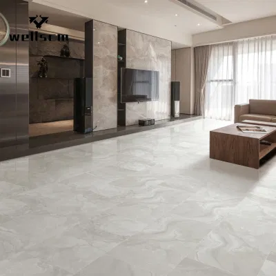 The Newest Large Polished Slab Tiles Grey Marble Glazed Glossy 600X1200mm Extra Big Slab Floor and Wall Porcelain Tiles