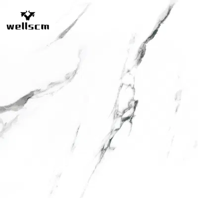 80X80cm Ceramic Polished Marble Glossy Dark Grey Color Glazed Porcelain Tile for Kitchen and Bathroom Wall and Floor