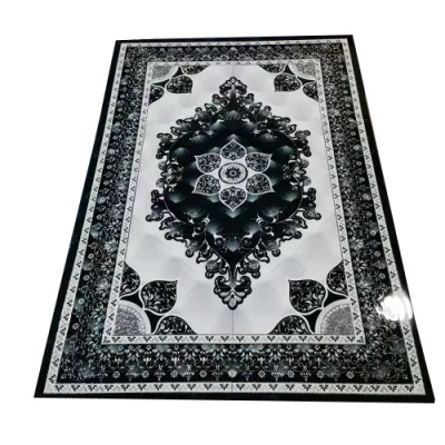 Fashion Design Crystal Surface Polished Decorative Golden Carpet Porcelain Floor Tile with Flower Texture for Villa House Hotel