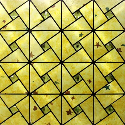 Peel and Stick Tile Backsplash Stick on Kitchen Wall Decor Aluminum Surface Metal Mosaic Wall Sticker