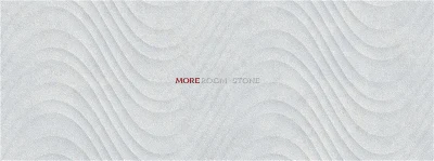Home Wall Decor 3D Waving Effect White Porcelain Tile
