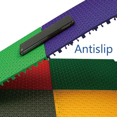 40X40X1.8cm Anti Slip Interlocking PP Plastic Garage Floor Tiles for Car Washing Basement Swimming