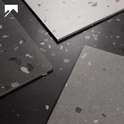 60X120cm Pink Terrazzo Inspired Bathroom Floor Ceramic Glazed Tile