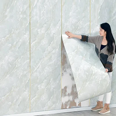 Plastic PVC Peel and Stick on 3D Self Adhesive Wall Tiles for Walls