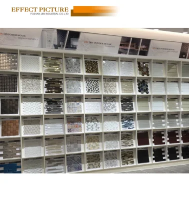 Ramdom Glass Block and Metal Mosaic Wall Tiles for Home and Hotel Trip Shape Mosaic (M855174)