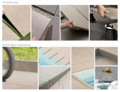 Gh-Hz126304 Grey Matt Surface 20mm Thick Tile Porcelain Polished Full Glazed Vitrified Rustic Wall and Floor Outdoor Outside Tiles