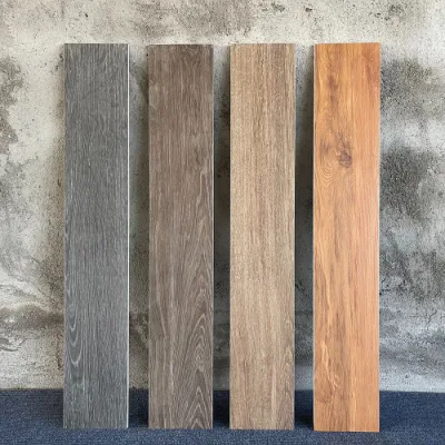 Wood Like Ceramic Porcelain Tiles Floor Dirty Color Matt Floor Tiles for Bedroom