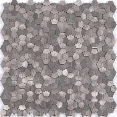 Waterproof Marble Look PVC Vinyl Mosaic Self Adhesive Peel and Stick Wall Tile Sticker Mixed Marble Mosaic Peel and Stick Backsplash 4mm Thick