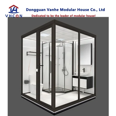Low Price Luxury Portable Modular Shower Unit Indoor Prefabricated Complete Hotel Toilet Bathroom Pod for China