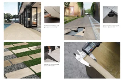 Gh-Hz126304 Grey Matt Surface 20mm Thick Tile Porcelain Polished Full Glazed Vitrified Rustic Wall and Floor Outdoor Outside Tiles