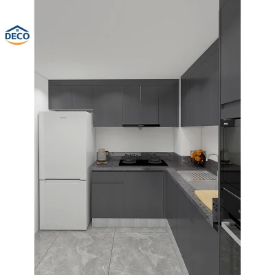 One-Stop Customization Kitchen Design Free 3D Modern Home Furniture Kitchen Cabinet Units L Shape Kitchen