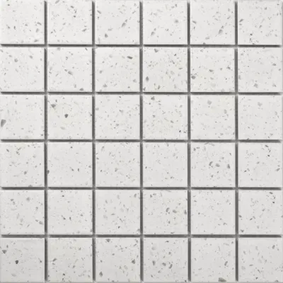 Luxury Mosaic Bathroom Kitchen White Stone Waterjet Marble Mosaic Tile Ik48963/48964