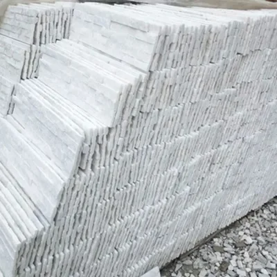 Decorative Stone Pure White Quartzite Wall Tiles