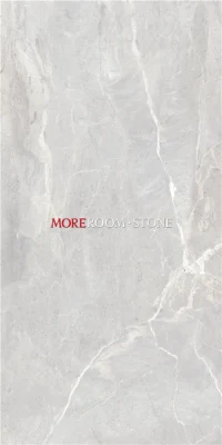 Modern Style Home Office Design Light Gray Marble Look Large Porcelain Floor Tiles