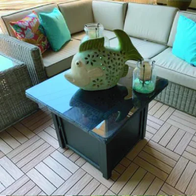 ISO Approved E0 Bammax Cartons Wall Cladding WPC Interlocking Deck Tiles