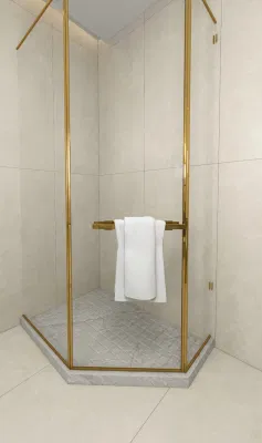 Foshan 750X1500 Floor Tile White and Yellow for Bathroom Anti-Slip, Modern Decoration, Simple Light Luxury Atmosphere