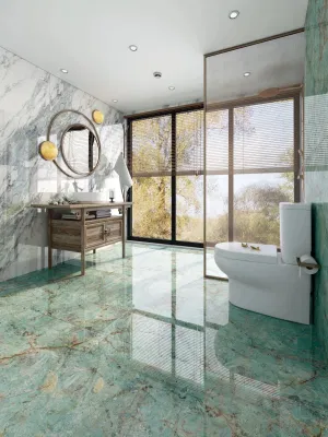 Foshan Company Terrazzo Floor Tile in Blue Color 600X1200mm