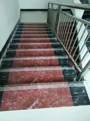 China Supplier Glazed Polished Porcelain Stairs Tile Ceramic Stair Tiles