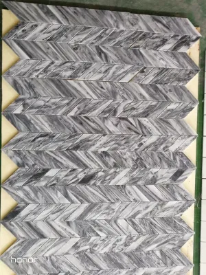 Lava Grey Andesite / High Quality Floor &amp; Wall Herringbone Mosaic Tiles
