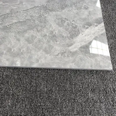 Foshan Latest Design Living Room Decoration Glazed Floor Wall Tile 800X800mm Silver Gold Plated Porcelain Tile