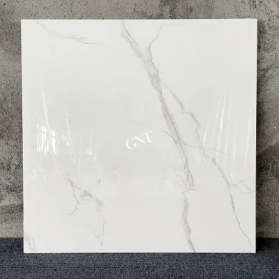 Good Quality China Foshan 60X60 Hot Sale Cheap Price Super White Polished Marble Effect Porcelain Glazed Floor Tiles