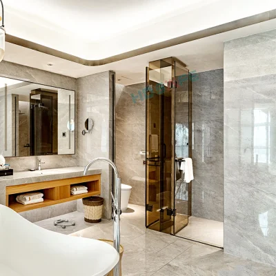 China Wholesale Decoration Bathroom Furniture Frameless Shower Enclosure Door with Stainless Steel Profile