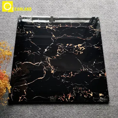 Black Marble China Glazed Porcelain Floor Tile