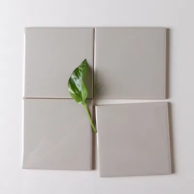 4X4inch Light Grey Square Tiles Bathroom/Kitchen Tiles Backsplash Wall Tiles Subway Tiles