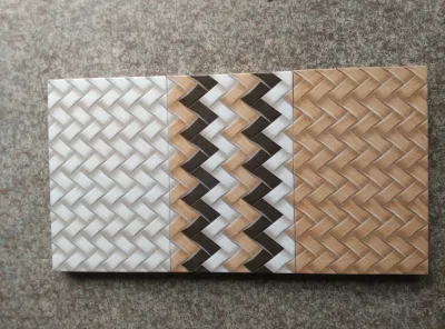 3D Embossed Strip Pattern Ceramic Wall Tile for House Decoration (250*400mm)