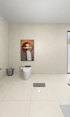Foshan 750X1500 Floor Tile White and Yellow for Bathroom Anti-Slip, Modern Decoration, Simple Light Luxury Atmosphere