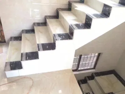 China Supplier Glazed Polished Porcelain Stairs Tile Ceramic Stair Tiles