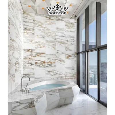 Bathroom Calacatta/Calacutta/Calcutta White/Gold Natural Marble Wall Floor Tile for Luxury Residential/Hotel Project