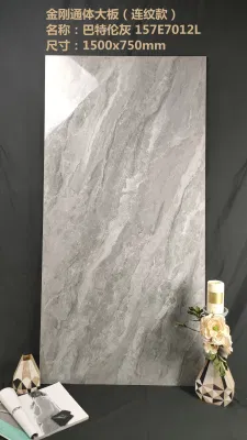 750*1500mm Gray Marble Look Polished Glazed Porcelain Floor porcelain Tiles for Living Room Bathroom