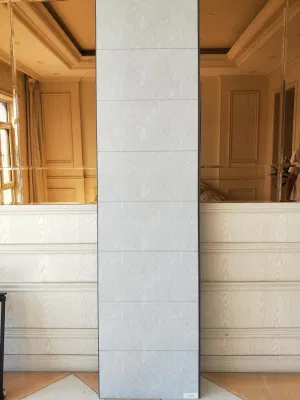 600mm Width White Marble Tile Effect Cutline PVC Shower Bathroom Wall Cladding Panel