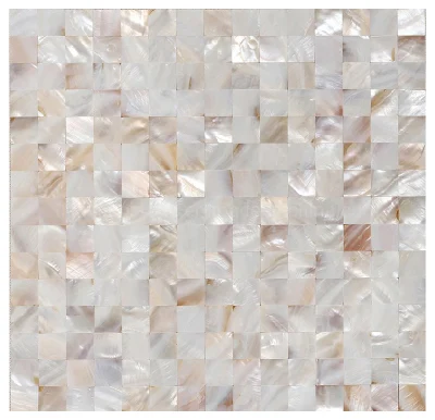Mother of Pearl Tile Backsplash Linear Wall Subway Tile, Natural Shell Mosaic Brick Kitchen/Bath Tiles