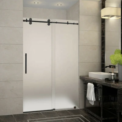 Wholesale Tempered Glass Designed Semi-Framed Bathroom Products Sliding Shower Door Glass Enclosure
