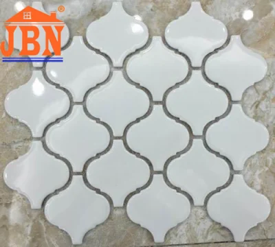 Lantern Shape Cream Color Ceramic Handmade Mosaic (C555010)