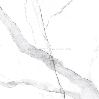 Black and White Glossy Surface Porcelain Marble Design Non Slip Flooring Wall and Floor Tile