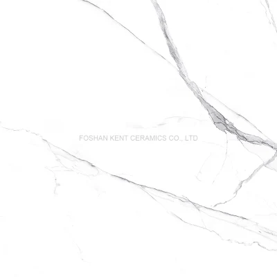 Black and White Glossy Surface Porcelain Marble Design Non Slip Flooring Wall and Floor Tile