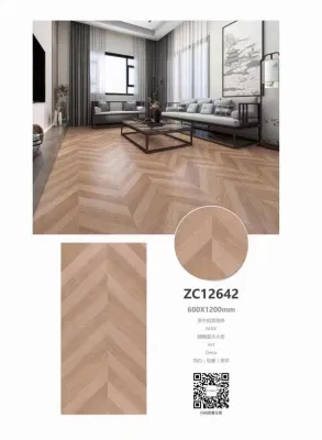 Foshan Ceramic Tile Fishbone Grain Floor Tile Warm Simple and Comfortable
