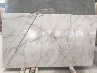 Calacatta White Marble Pure/Plain White Marble Busy/Patterns/Veins Interior Bathroom/Wall/Floor Tiles